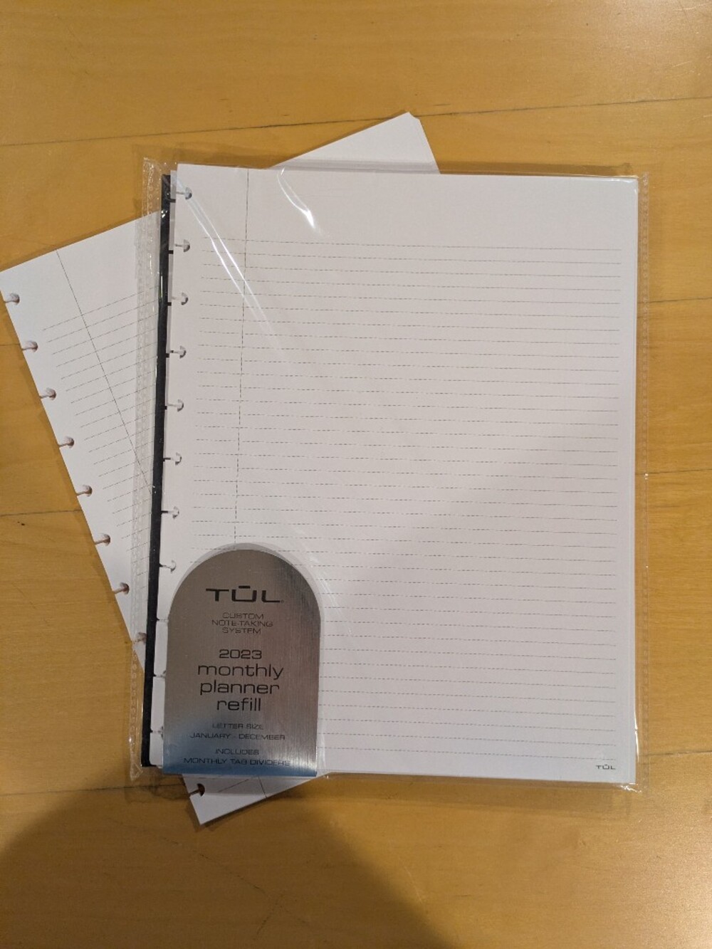 TUL Happy Planner Compatible White Lined Notebook Refill Pages